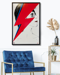 Aladdin Sane "Lightning in the rain" Large Original Canvas (24" x 36")