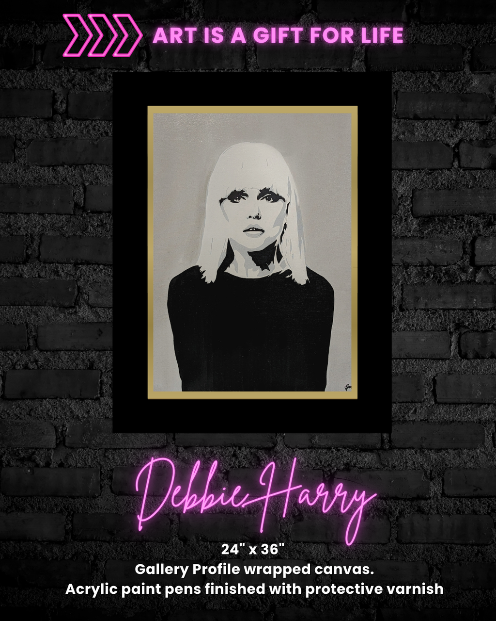 Debbie Harry Large Original Canvas (24" x 36")
