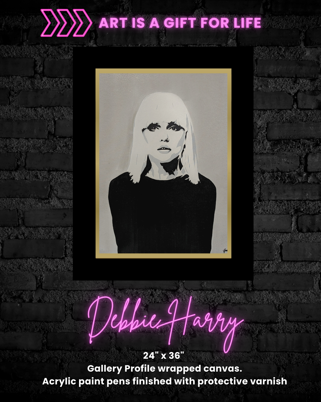 Debbie Harry Large Original Canvas (24" x 36")