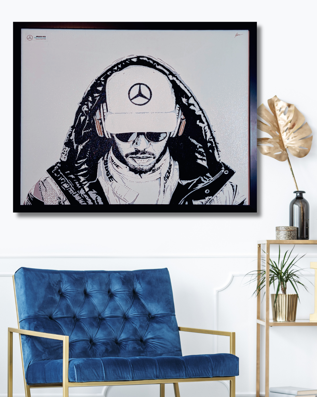 Lewis Hamilton Large Original Canvas (24" x 30")