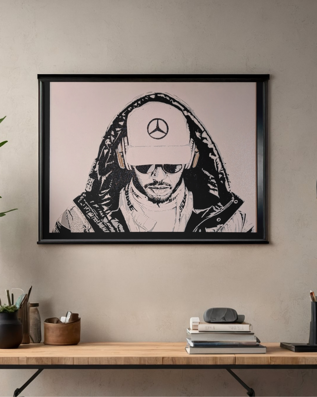 Lewis Hamilton Large Original Canvas (24" x 30")