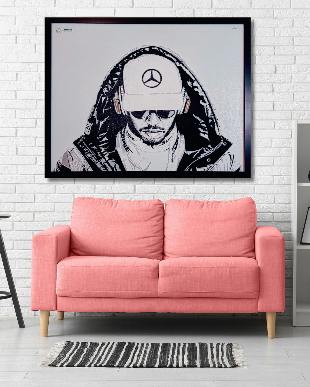 Lewis Hamilton Large Original Canvas (24" x 30")
