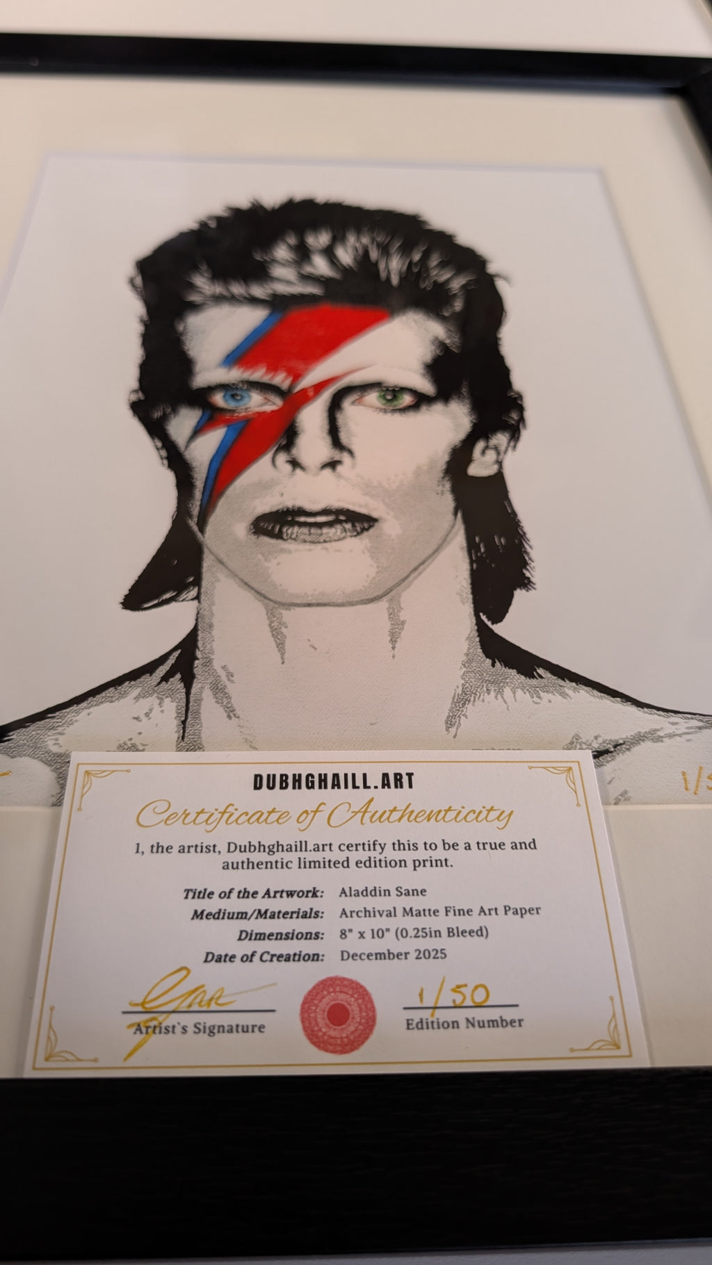 Aladdin Sane Limited Edition Archival Print