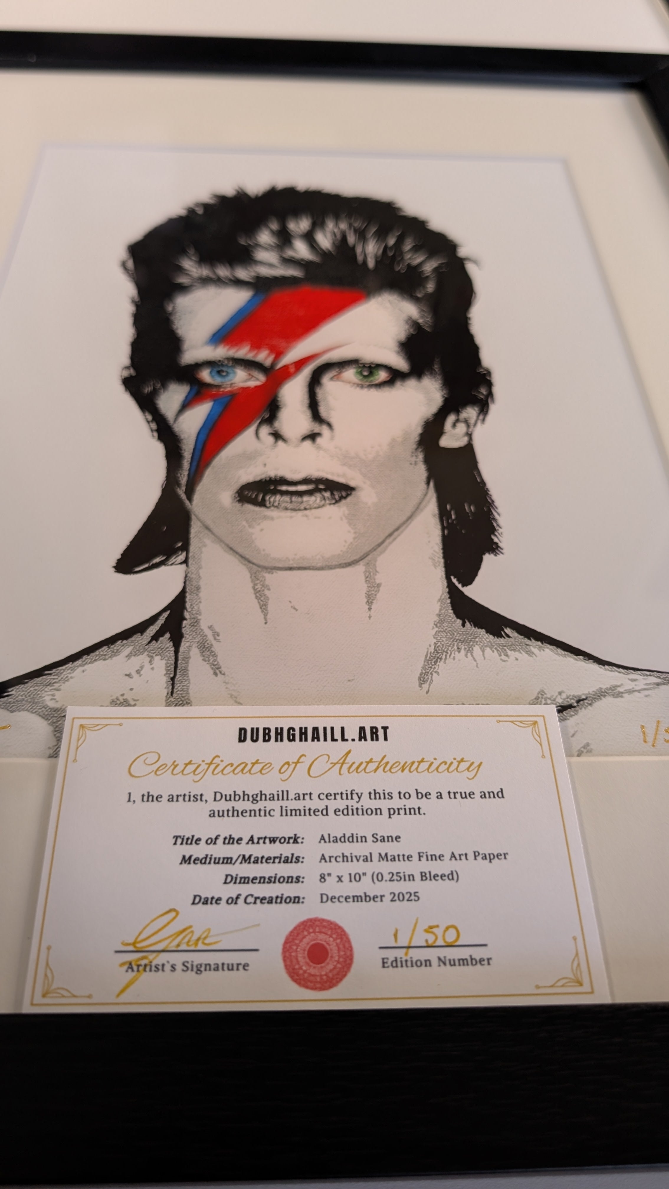 Aladdin Sane Limited Edition Archival Print