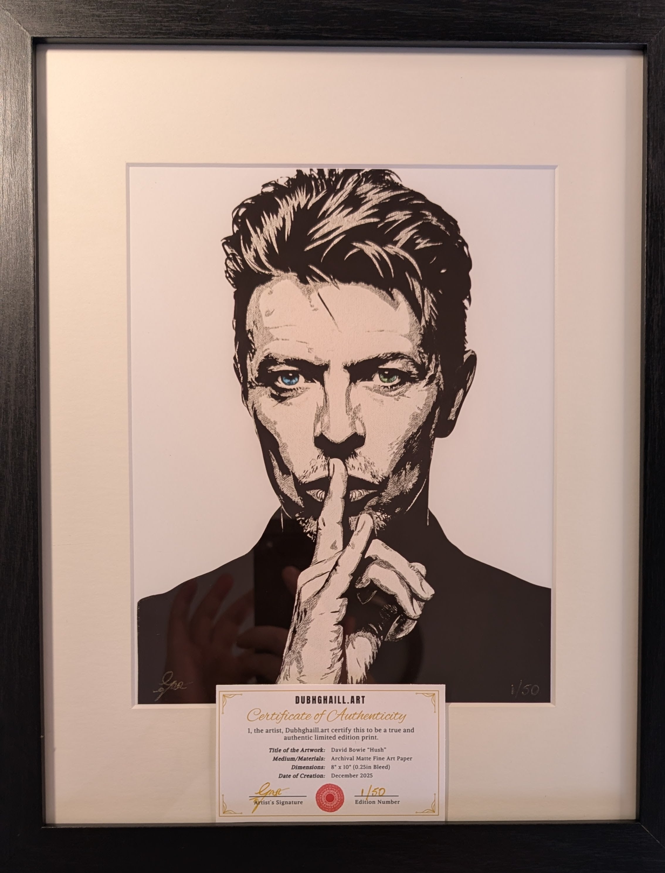 Bowie "Hush" Limited Edition Archival Print