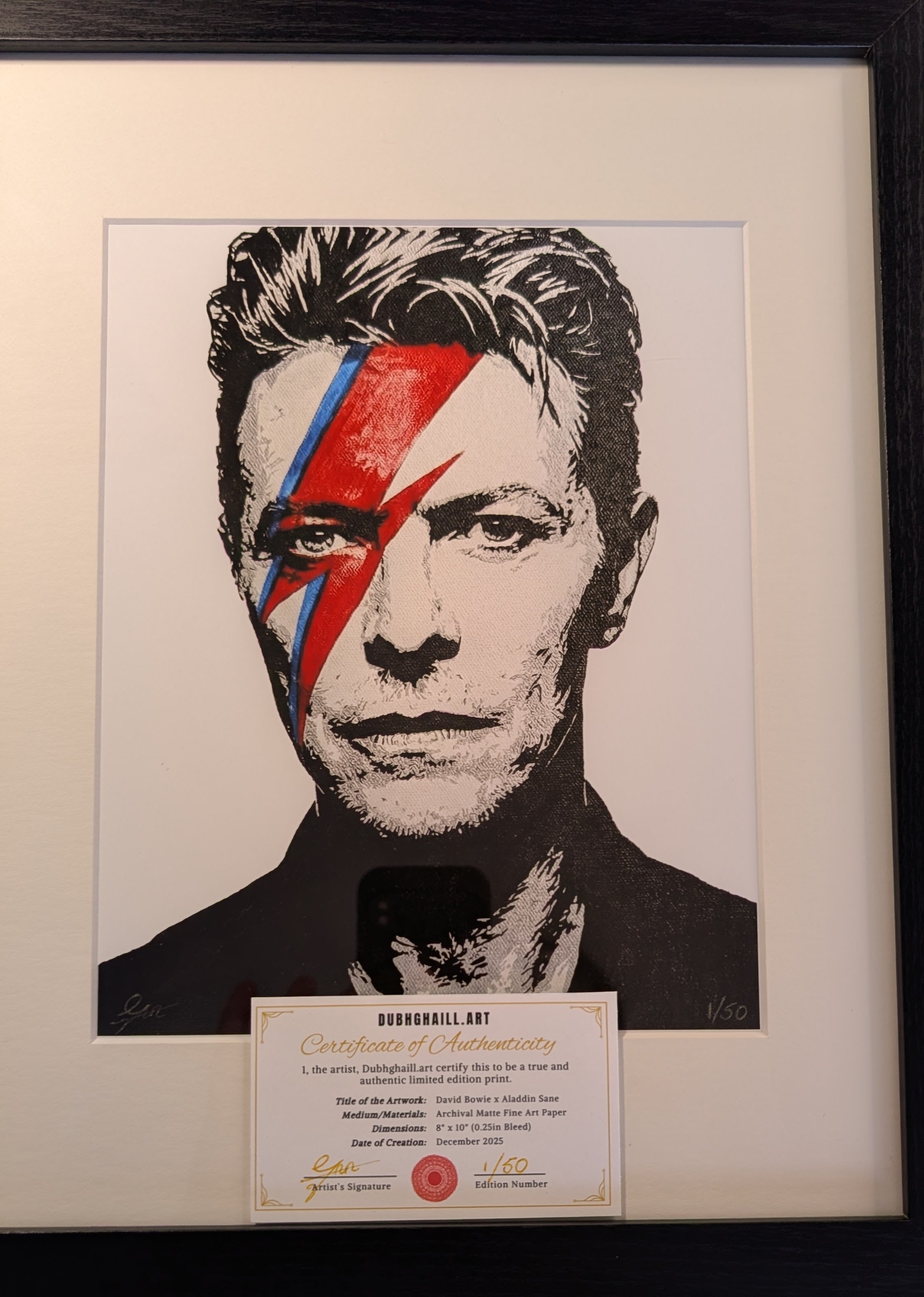 Bowie x Aladdin Sane Limited Edition Archival Print