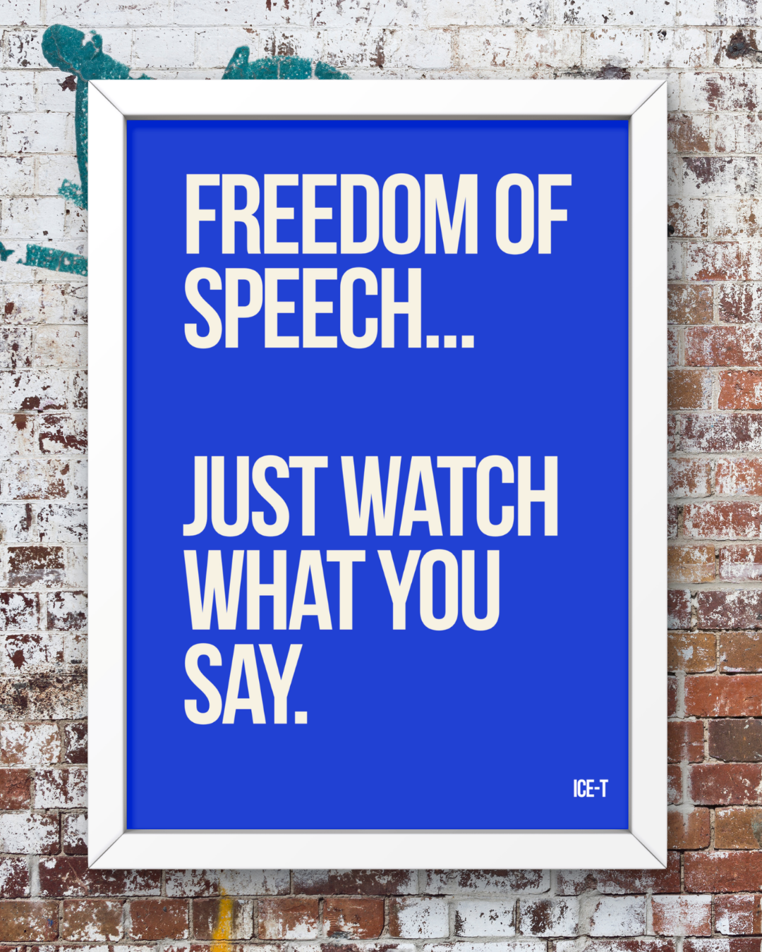 Ice-T Freedom of Speech Framed Fine Art Print (8x10)