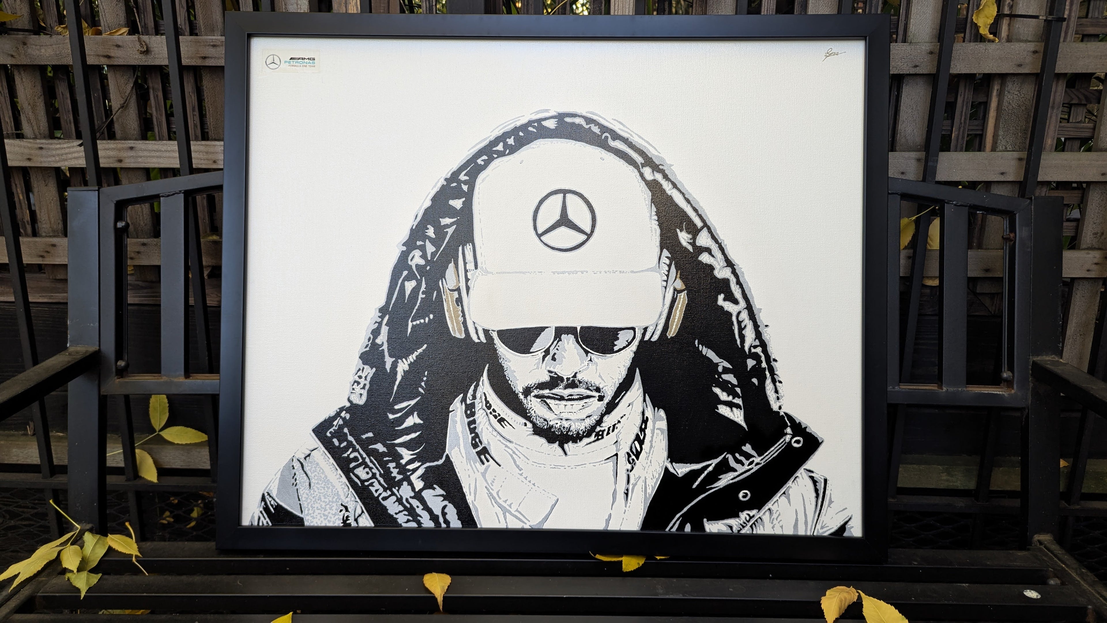 Lewis Hamilton Large Original Canvas (24" x 30")
