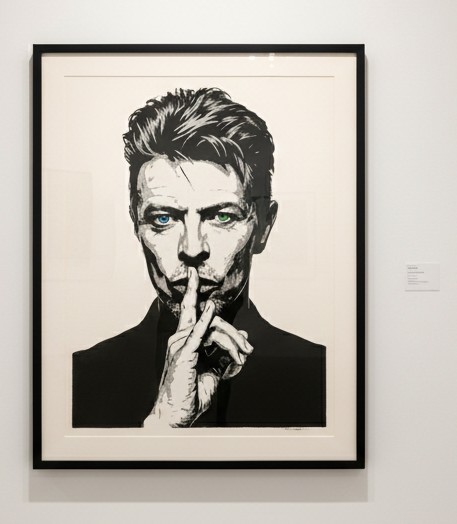 Bowie "Hush" Limited Edition Archival Print in gallery setting