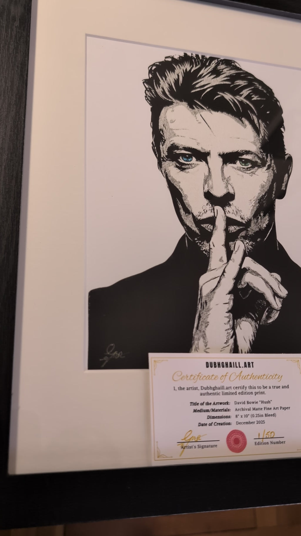 Bowie "Hush" Limited Edition Archival Print