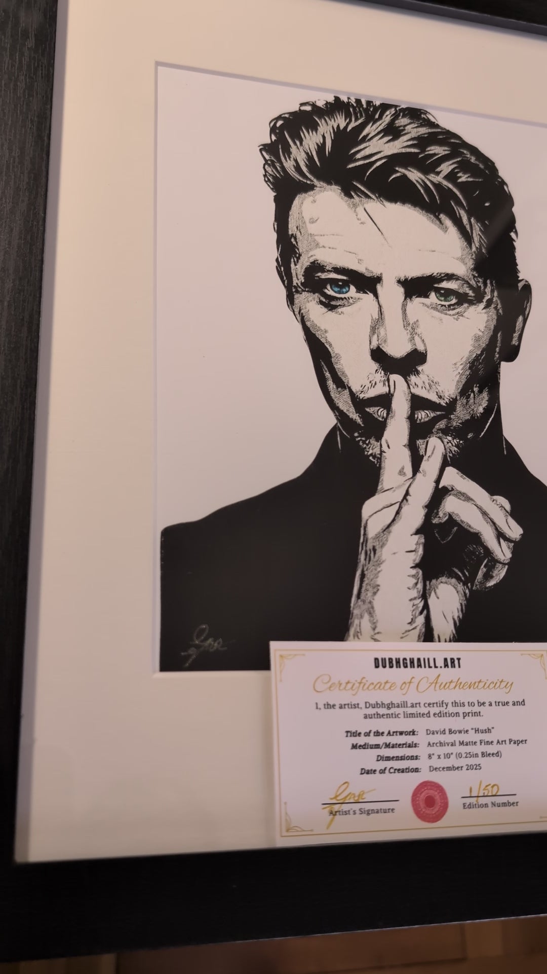 Bowie "Hush" Limited Edition Archival Print