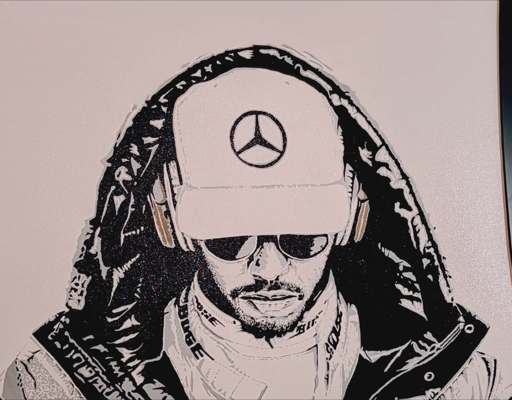 Lewis Hamilton Large Original Canvas (24" x 30")