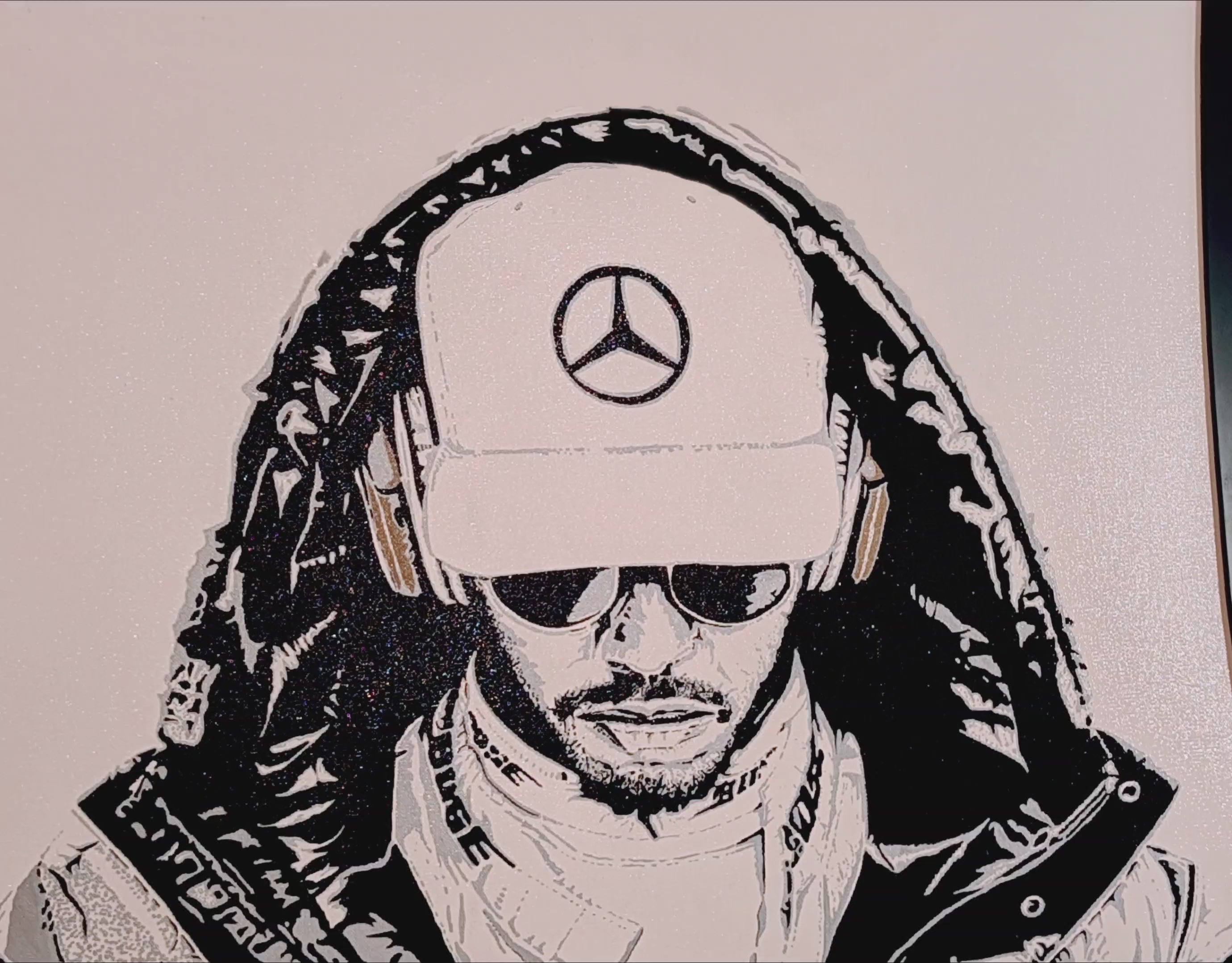 Lewis Hamilton Large Original Canvas (24" x 30")